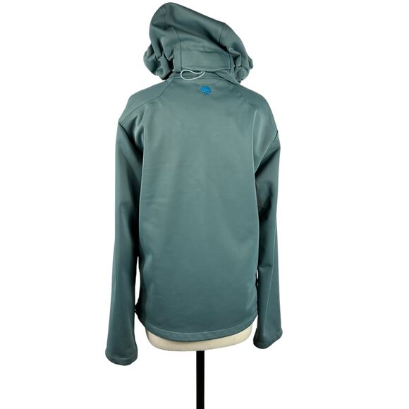 MOUNTAIN HARDWEAR Men's Teal Green Full Zip Hooded Airshield Jacket Size Small - Picture 3 of 10